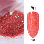 5g/Bag Glitter Nail Powder for DIY Nail Art Decoration Purple Blue Silver Nail Pigment Dust Tips Shining Shimmer Manicure