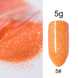 5g/Bag Glitter Nail Powder for DIY Nail Art Decoration Purple Blue Silver Nail Pigment Dust Tips Shining Shimmer Manicure