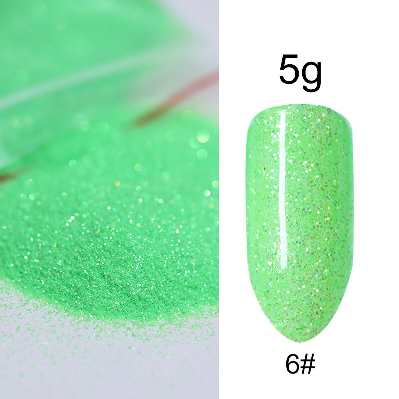 5g/Bag Glitter Nail Powder for DIY Nail Art Decoration Purple Blue Silver Nail Pigment Dust Tips Shining Shimmer Manicure