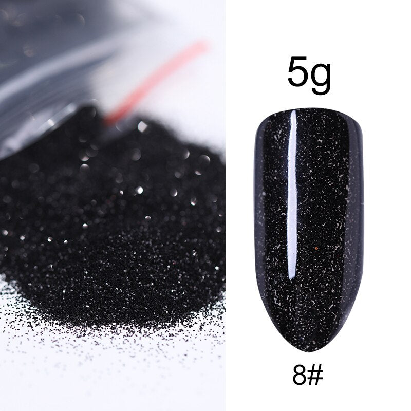 5g/Bag Glitter Nail Powder for DIY Nail Art Decoration Purple Blue Silver Nail Pigment Dust Tips Shining Shimmer Manicure