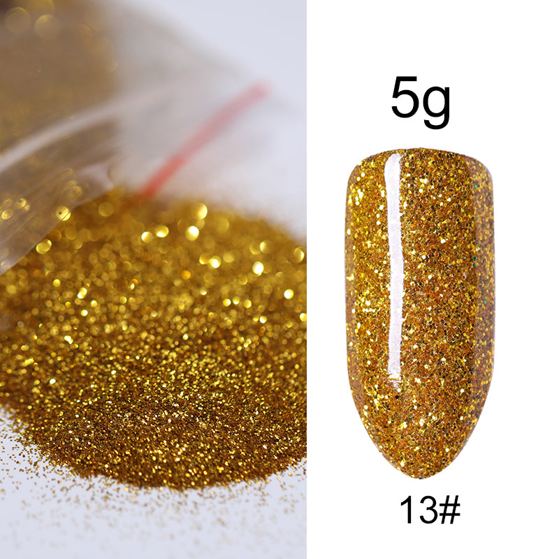 5g/Bag Glitter Nail Powder for DIY Nail Art Decoration Purple Blue Silver Nail Pigment Dust Tips Shining Shimmer Manicure