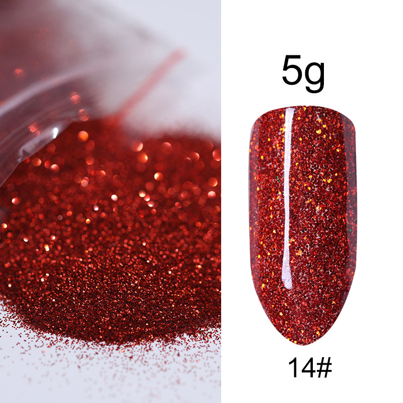 5g/Bag Glitter Nail Powder for DIY Nail Art Decoration Purple Blue Silver Nail Pigment Dust Tips Shining Shimmer Manicure