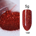 5g/Bag Glitter Nail Powder for DIY Nail Art Decoration Purple Blue Silver Nail Pigment Dust Tips Shining Shimmer Manicure