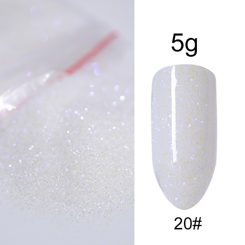 5g/Bag Glitter Nail Powder for DIY Nail Art Decoration Purple Blue Silver Nail Pigment Dust Tips Shining Shimmer Manicure