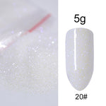 5g/Bag Glitter Nail Powder for DIY Nail Art Decoration Purple Blue Silver Nail Pigment Dust Tips Shining Shimmer Manicure