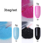 5g/Bag Glitter Nail Powder for DIY Nail Art Decoration Purple Blue Silver Nail Pigment Dust Tips Shining Shimmer Manicure