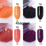 5g/Bag Glitter Nail Powder for DIY Nail Art Decoration Purple Blue Silver Nail Pigment Dust Tips Shining Shimmer Manicure