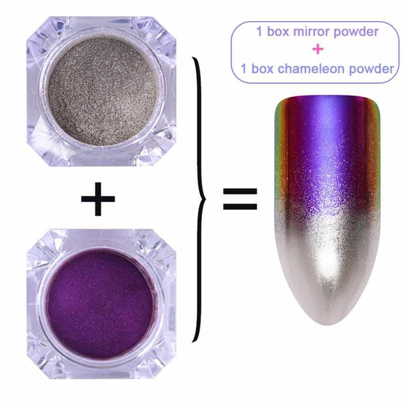 1 Box  Pearl Nail Glitter Powder Mirror Matte Effect Glitter Laser Dust Manicure Shimmer Pigment Nail Decoration