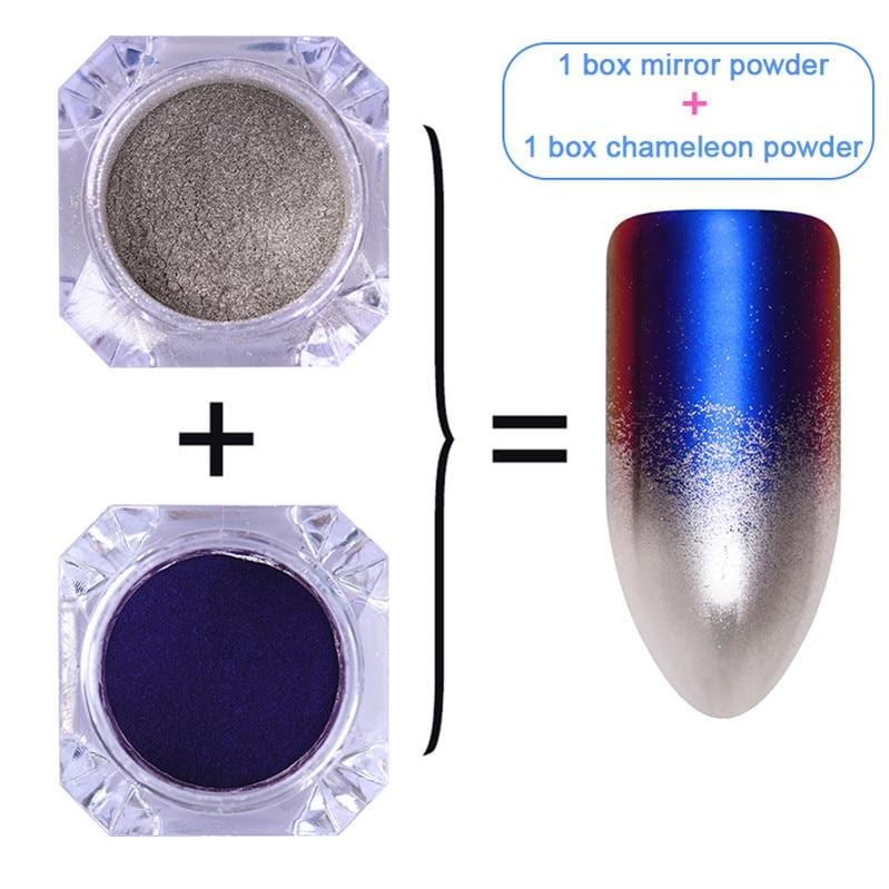 1 Box  Pearl Nail Glitter Powder Mirror Matte Effect Glitter Laser Dust Manicure Shimmer Pigment Nail Decoration