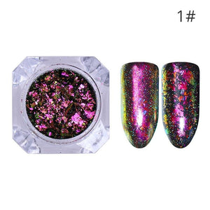 1 Box  Pearl Nail Glitter Powder Mirror Matte Effect Glitter Laser Dust Manicure Shimmer Pigment Nail Decoration