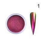 0.2g/Box Chameleon Mirror Laser Nail Glitter Powders Auroras Effect Nail Art Chrome Pigment Dust DIY Design Decoration