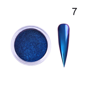 0.2g/Box Chameleon Mirror Laser Nail Glitter Powders Auroras Effect Nail Art Chrome Pigment Dust DIY Design Decoration