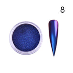 0.2g/Box Chameleon Mirror Laser Nail Glitter Powders Auroras Effect Nail Art Chrome Pigment Dust DIY Design Decoration