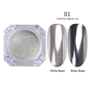 0.2g/Box Chameleon Mirror Laser Nail Glitter Powders Auroras Effect Nail Art Chrome Pigment Dust DIY Design Decoration