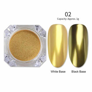 0.2g/Box Chameleon Mirror Laser Nail Glitter Powders Auroras Effect Nail Art Chrome Pigment Dust DIY Design Decoration