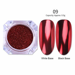 0.2g/Box Chameleon Mirror Laser Nail Glitter Powders Auroras Effect Nail Art Chrome Pigment Dust DIY Design Decoration