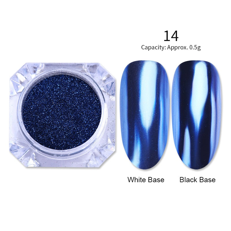 0.2g/Box Chameleon Mirror Laser Nail Glitter Powders Auroras Effect Nail Art Chrome Pigment Dust DIY Design Decoration