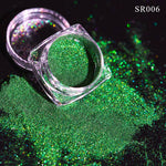 1g Glitter for Nails Holographic Dip Powder Mirror Polishing Chrome Pigments Nail Art Decorations Laser Dazzling Dust