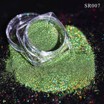 1g Glitter for Nails Holographic Dip Powder Mirror Polishing Chrome Pigments Nail Art Decorations Laser Dazzling Dust