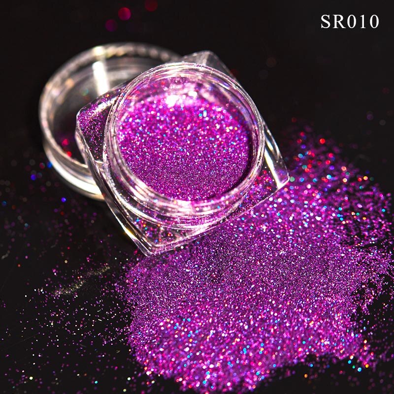 1g Glitter for Nails Holographic Dip Powder Mirror Polishing Chrome Pigments Nail Art Decorations Laser Dazzling Dust