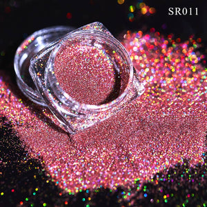 1g Glitter for Nails Holographic Dip Powder Mirror Polishing Chrome Pigments Nail Art Decorations Laser Dazzling Dust