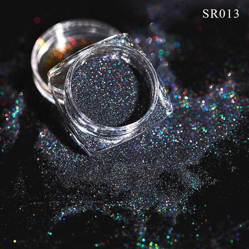 1g Glitter for Nails Holographic Dip Powder Mirror Polishing Chrome Pigments Nail Art Decorations Laser Dazzling Dust