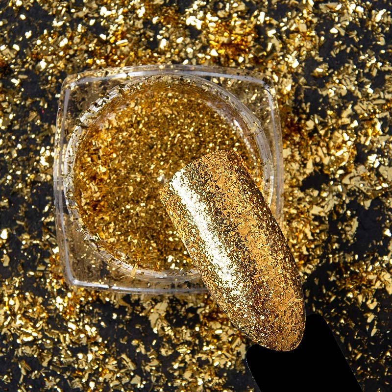 1g Glitter for Nails Holographic Dip Powder Mirror Polishing Chrome Pigments Nail Art Decorations Laser Dazzling Dust