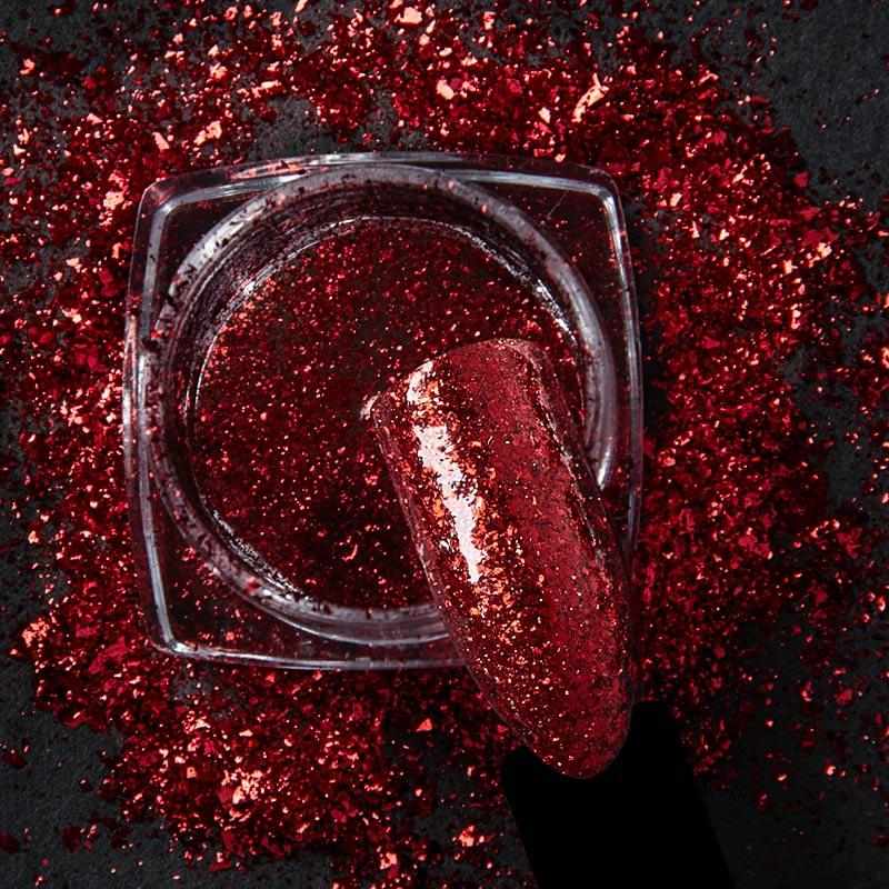 1g Glitter for Nails Holographic Dip Powder Mirror Polishing Chrome Pigments Nail Art Decorations Laser Dazzling Dust