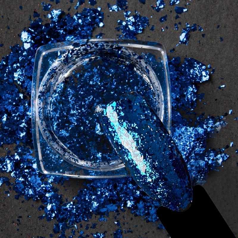 1g Glitter for Nails Holographic Dip Powder Mirror Polishing Chrome Pigments Nail Art Decorations Laser Dazzling Dust