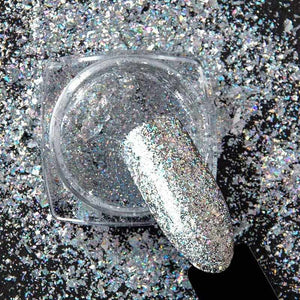 1g Glitter for Nails Holographic Dip Powder Mirror Polishing Chrome Pigments Nail Art Decorations Laser Dazzling Dust