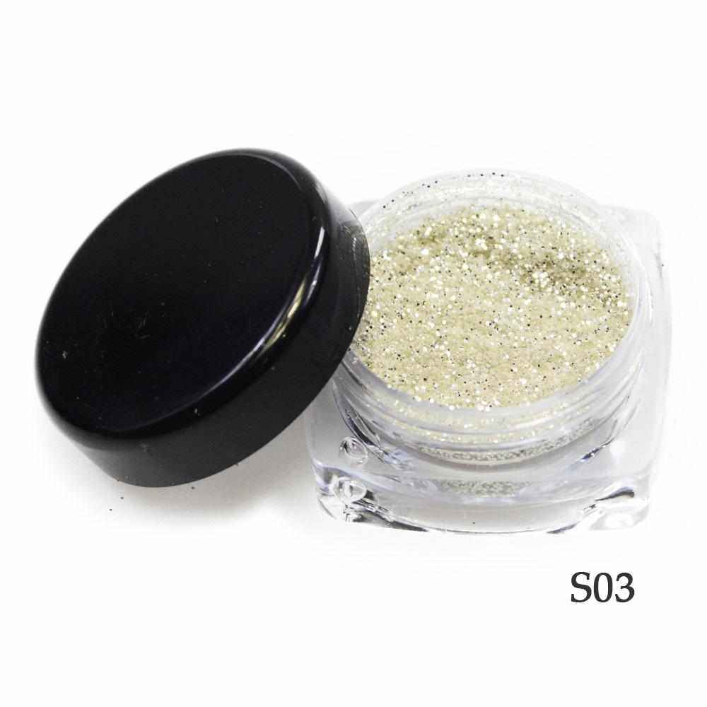 1g Nail Art Glitter Sequins 3D Gold Silver Hexagon Sequins Sparkly Flakies Rhinestone Sandy Powder Dust For Manicure JIS01-04