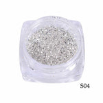 1g Nail Art Glitter Sequins 3D Gold Silver Hexagon Sequins Sparkly Flakies Rhinestone Sandy Powder Dust For Manicure JIS01-04