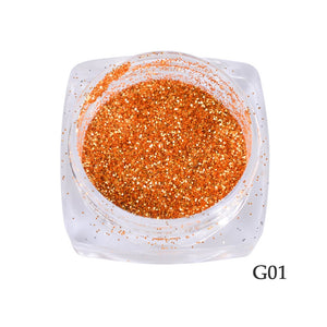 1g Nail Art Glitter Sequins 3D Gold Silver Hexagon Sequins Sparkly Flakies Rhinestone Sandy Powder Dust For Manicure JIS01-04