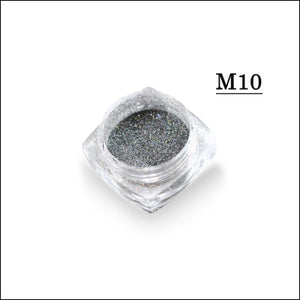 1g Mermaid Pigment Powder on nails White/Silver/Gold Super Shimmer Magic Nail Glitter Laser Manicure Decorations CHM05/09/10