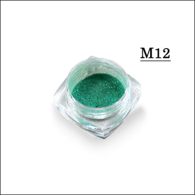 1g Mermaid Pigment Powder on nails White/Silver/Gold Super Shimmer Magic Nail Glitter Laser Manicure Decorations CHM05/09/10