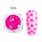 1g Fluorescent Luminous Nail Art Sequins Heart Shape Ultra-thin Luminous Nail Glitter Flakes Glow in the Dark