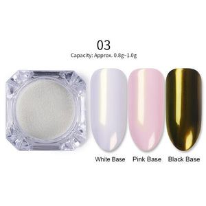 1 Box Mirror Glitter Nail Powder Chrome Pigment Holographic Shining Powder Shimmer Nail Glitter DIY Nail Art Decorations