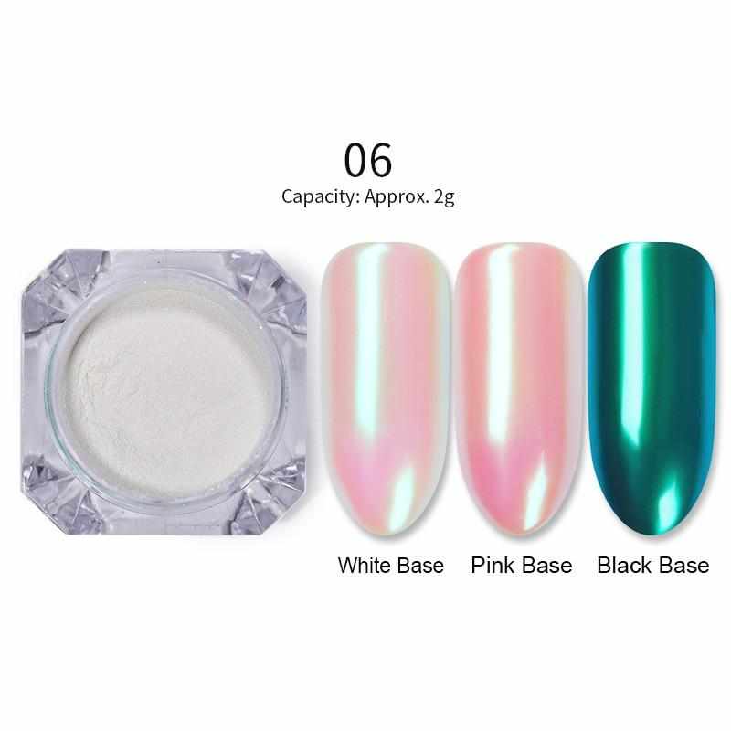 1 Box Mirror Glitter Nail Powder Chrome Pigment Holographic Shining Powder Shimmer Nail Glitter DIY Nail Art Decorations