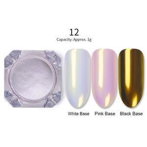 1 Box Mirror Glitter Nail Powder Chrome Pigment Holographic Shining Powder Shimmer Nail Glitter DIY Nail Art Decorations