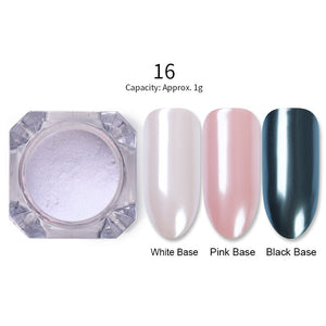 1 Box Mirror Glitter Nail Powder Chrome Pigment Holographic Shining Powder Shimmer Nail Glitter DIY Nail Art Decorations