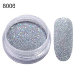 Gradient Shiny Nail Glitter Set Powder Laser Sparkly Manicure Nail Art Chrome Pigment Silver DIY Nail Art Decoration Kit