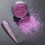 Gradient Shiny Nail Glitter Set Powder Laser Sparkly Manicure Nail Art Chrome Pigment Silver DIY Nail Art Decoration Kit