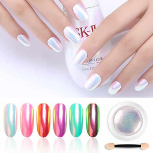 Chrome Pearl Shell Powder Nail Art Glitter Pigment Unicorn Powder Long Lasting Manicure Nail Tip Decoration Gel Polish Dust