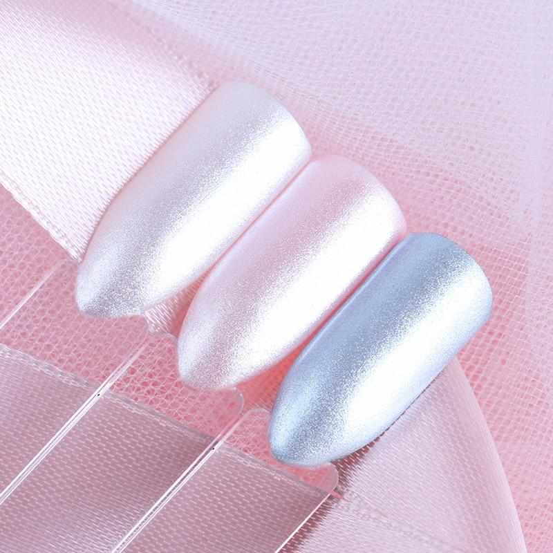 1 Box Pearl Nail Glitter Shiny Mirror Matte Shell White Purple Blue Nail Art Pigment Dust Powder Manicure Nail Decorations