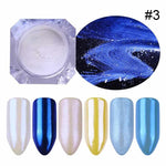 1 Box Pearl Nail Glitter Shiny Mirror Matte Shell White Purple Blue Nail Art Pigment Dust Powder Manicure Nail Decorations