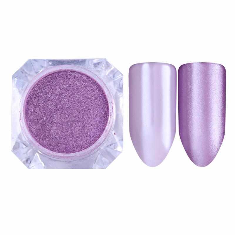 1 Box Pearl Nail Glitter Shiny Mirror Matte Shell White Purple Blue Nail Art Pigment Dust Powder Manicure Nail Decorations