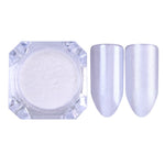 1 Box Pearl Nail Glitter Shiny Mirror Matte Shell White Purple Blue Nail Art Pigment Dust Powder Manicure Nail Decorations