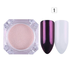 1 Box Pearl Nail Glitter Shiny Mirror Matte Shell White Purple Blue Nail Art Pigment Dust Powder Manicure Nail Decorations