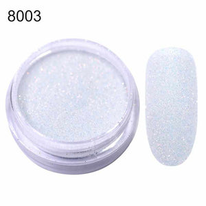 1 Box Pearl Nail Glitter Shiny Mirror Matte Shell White Purple Blue Nail Art Pigment Dust Powder Manicure Nail Decorations