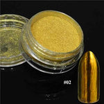 1pcs Silver Mirror Magic Pigment Powder Manicure Dust Shiny Gel Polish Nail Art Glitter Chrome Powder Flake Decorations BE04S-1